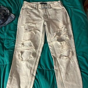 these are light colord mom jeans from aeropostale